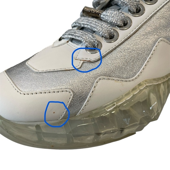 JIMMY CHOO Diamond Chunky Sole Metallic Sneakers Trainers \\ 36.5 - Picture 10 of 12